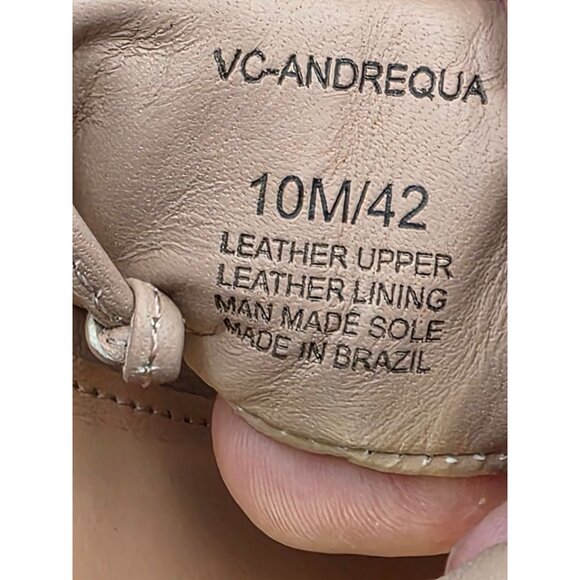 Vince Camuto‎ VC-Andrequa Beige Leather Upper Ankle Strappy Heeled Sandals 10M - Picture 3 of 7